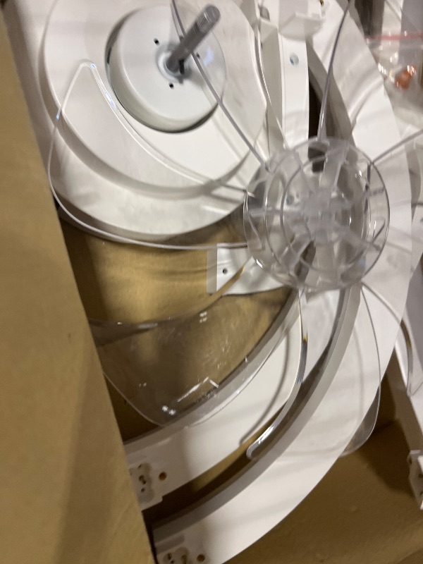 Photo 1 of Ensenior 20 Inch Flush Mount Ceiling Fan with Light - White