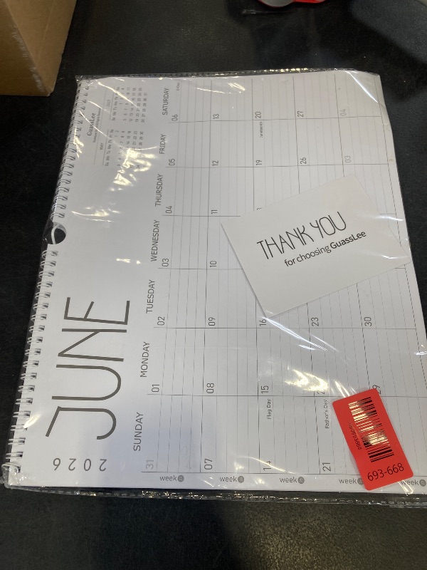 View 2 of GuassLee 2027 Wall Calendar - 12 Month - 14"x11"
