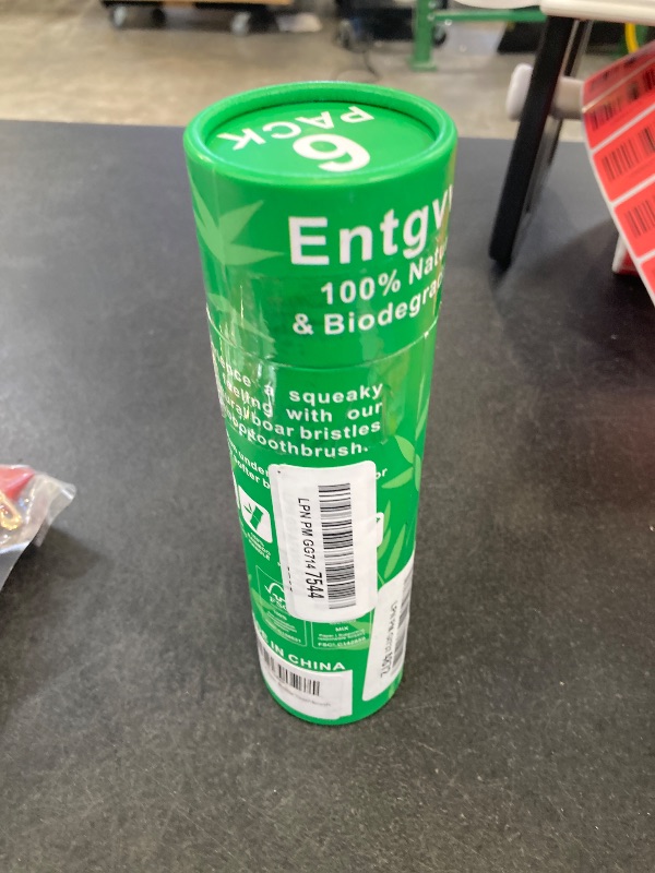 Photo 1 of Entgvvv Boar Bristle Bamboo Toothbrush