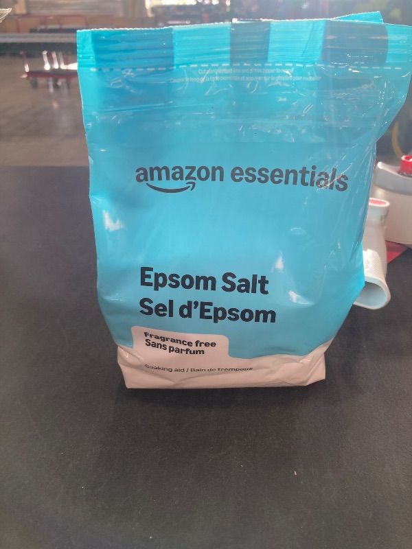 Photo 1 of Amazon Essentials Epsom Salt Soak, Magnesium Sulfate USP, 3 Pound, 1-Pack (Previously Amazon Basics)