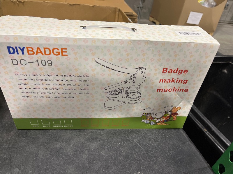 View 2 of MK.Bear Button Maker Machine 58mm (2.25 in) Installation-Free, DIY Button Pin Maker Machine, Badge Punch Press with Free 100pcs Badge Supplies & Pictures & Circle Cutter