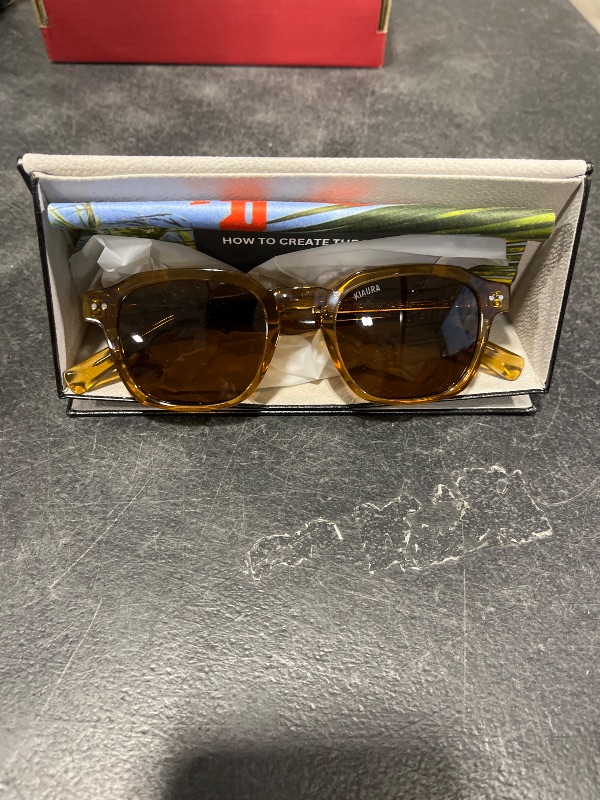 View 4 of KIAURA Lautner Polarized Sunglasses, Havana, Original Size