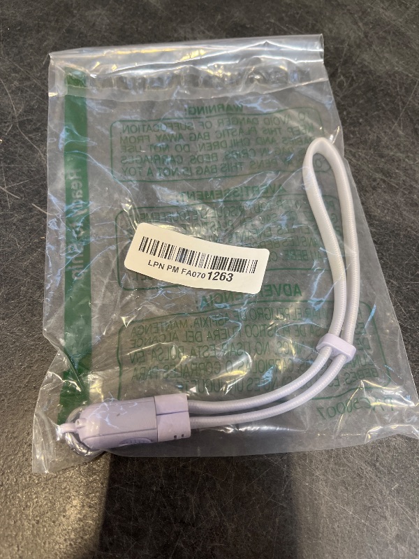 View 2 of LISEN 2-in-1 Phone Lanyard and USB-C Cable, Purple