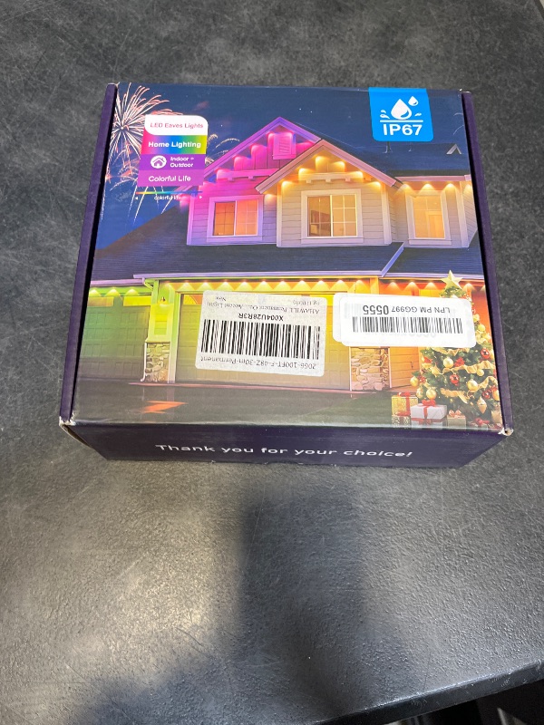 View 2 of AHAWILL 100ft Outdoor RGB String Lights
