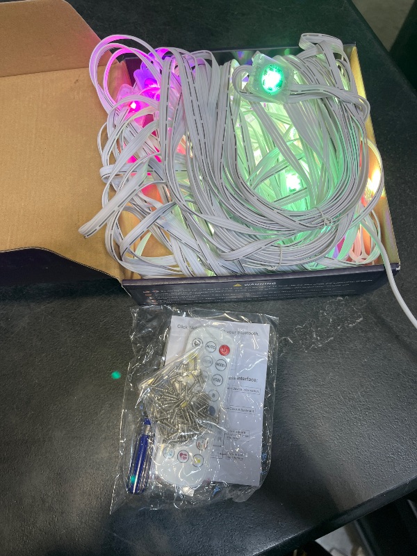 View 4 of AHAWILL 100ft Outdoor RGB String Lights