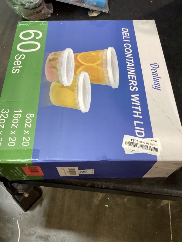 Photo 1 of Dealusy Deli Containers with Lids, 60 Set