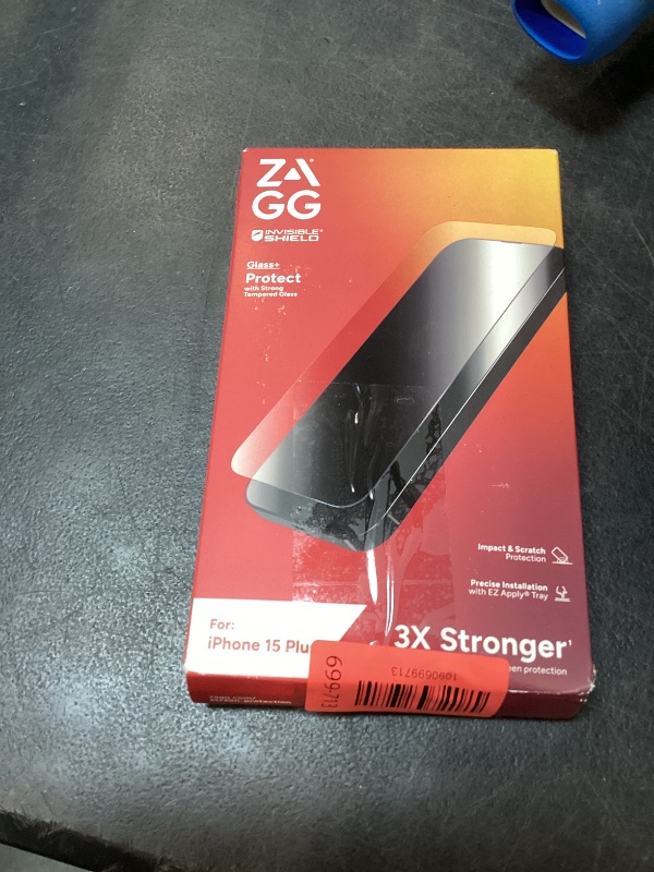 Photo 1 of ZAGG InvisibleShield Glass+ Screen Protector for iPhone 15 Plus