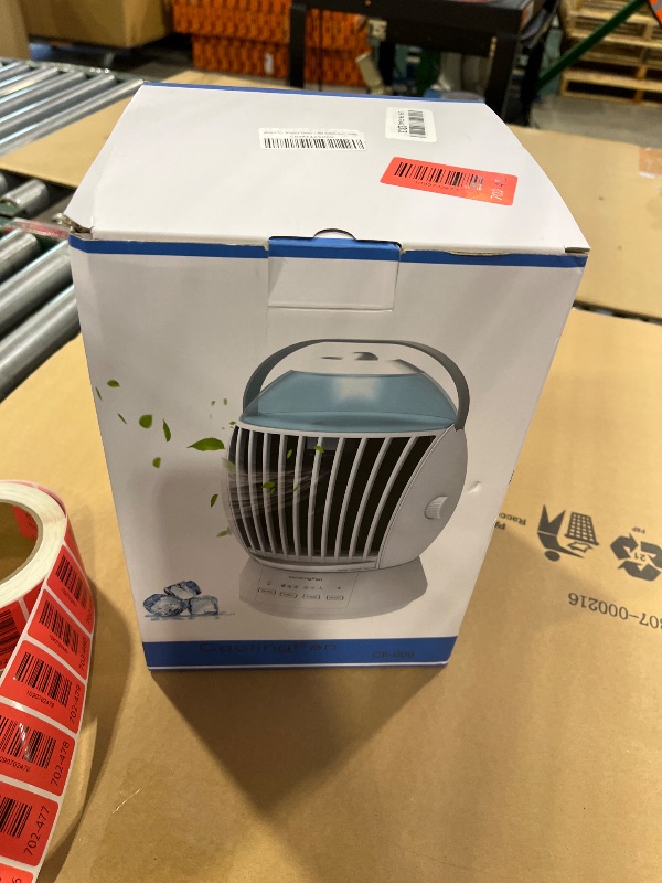 View 2 of Portable Air Conditioners, Air Cooler Evaporative Personal Mini AC,Portable AC for Room, Car, Bedroom, Office, Outdoor-WHITE