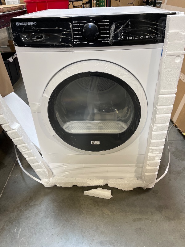 Photo 1 of West Bend Clothes Dryer Compact Portable Front Loading for Laundry, Auto and Timed Dry Settings and Anti-Wrinkle, Perfect for Apartments, RV and More, 4-Cu.Ft, White