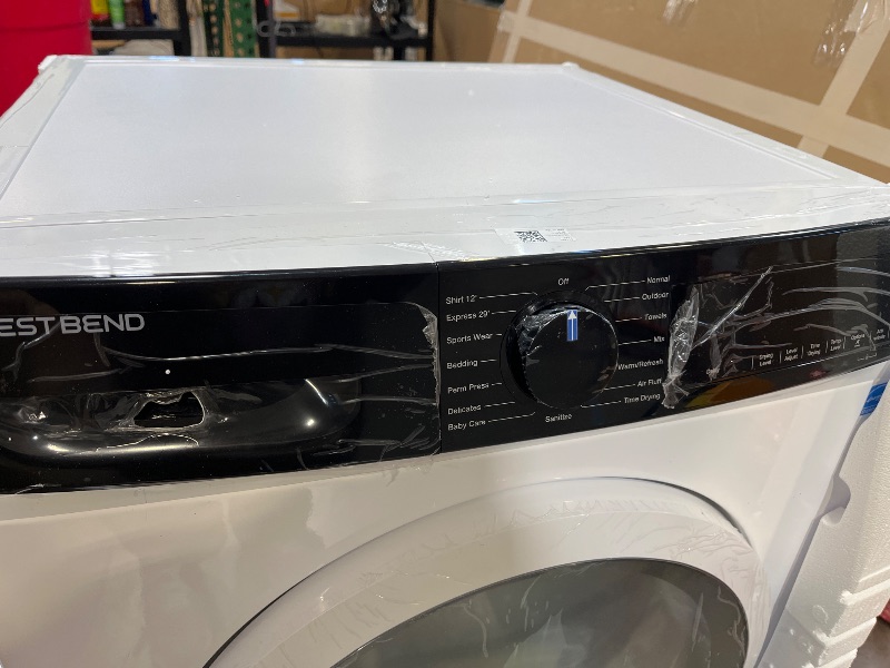 Photo 1 of West Bend Clothes Dryer Compact Portable Front Loading for Laundry, Auto and Timed Dry Settings and Anti-Wrinkle, Perfect for Apartments, RV and More, 4-Cu.Ft, White