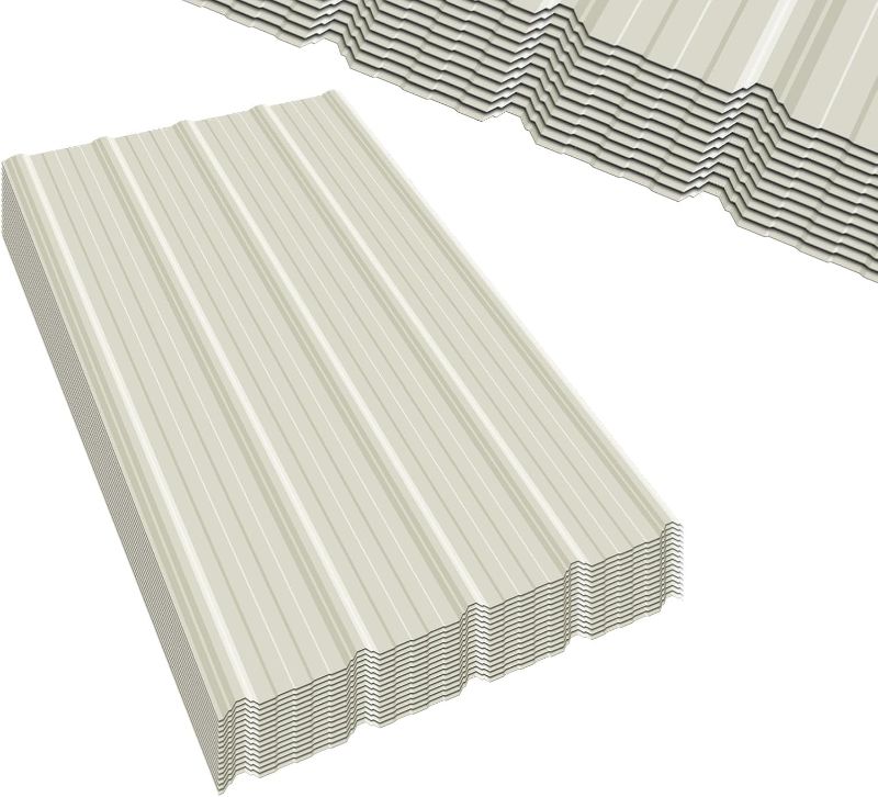 Photo 1 of  Corrugated Metal Roof Panels, Galvanized Steel Waterproof
Extra-Wide Coverage 72"x33", 