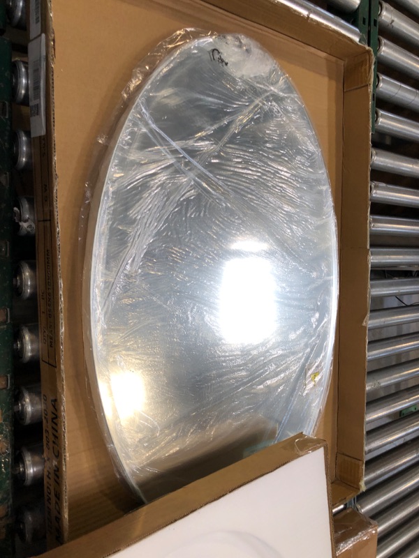 View 2 of Lumireve Oval Frameless Beveled Mirror 20" x 30"