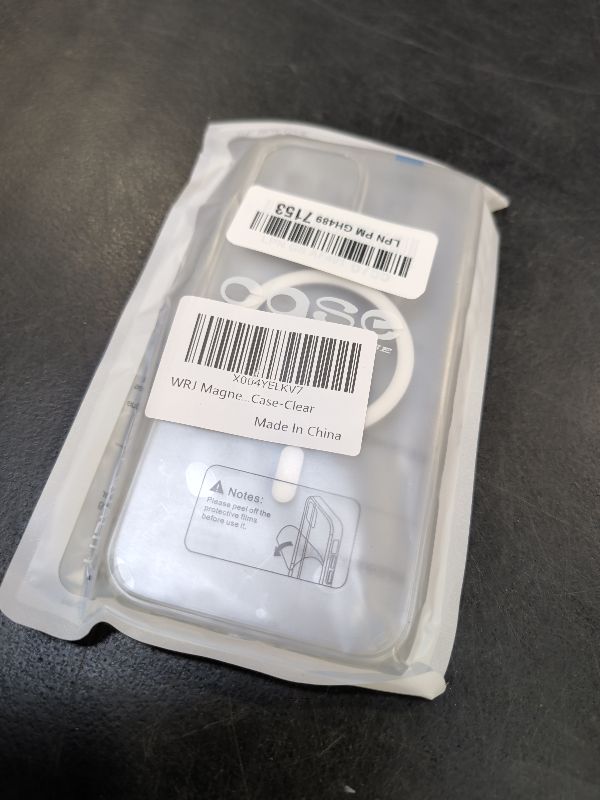 View 2 of WRJ Clear Magnetic Case for iPhone 12 Pro Max 6.7-Inch