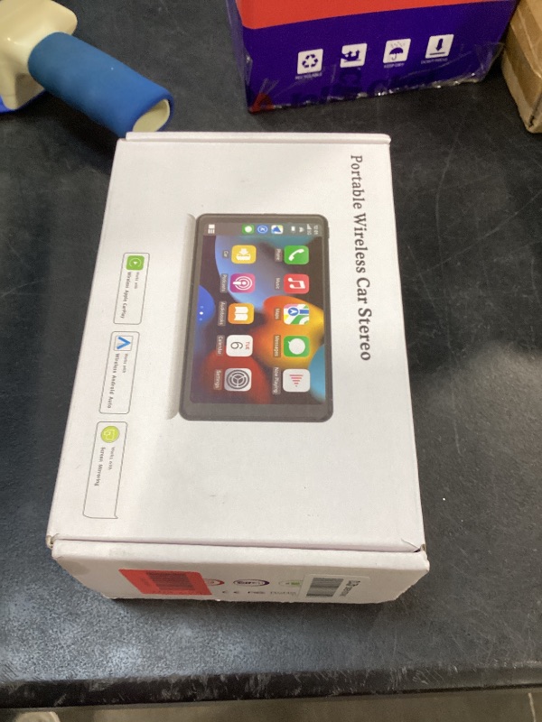 Photo 1 of Portable Wireless with Apple CarPlay and Android Auto Screen for Car, 7" HD Touch Screen Car Stereo with Mirror Link, Bluetooth 5.2, Backup Camera, AUX,FM Transmitter for All Vehicle