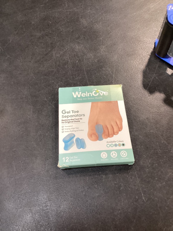 View 2 of Welnove Gel Toe Separators - 12-Pack Bunion Pads - Aloe Vera Extract