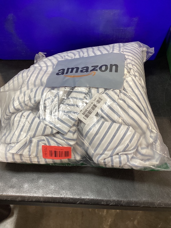 View 2 of Cal King Size 4 Piece Sheet Set - Comfy Breathable & Cooling - Blue Stripes