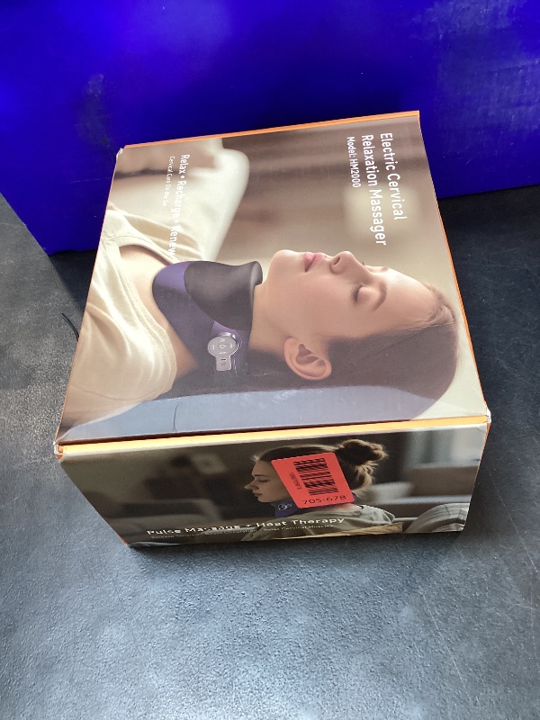 View 2 of CXGTCI 3-in-1 Neck Massager with Height Adjustable Traction, 15-Level Massage & 2 Heat Levels, Electric Cervical Stretcher for Pain Relief, Portable Neck Support for Home Office Travel