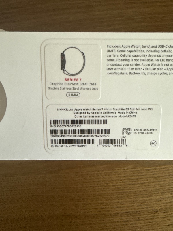 View 3 of Apple Watch Series 7 [GPS + Cellular 41mm] Smart Watch w/Graphite Stainless Steel Case with Graphite Milanese Loop. Fitness Tracker, Blood Oxygen & ECG Apps, Always-On Retina Display, Water Resistant