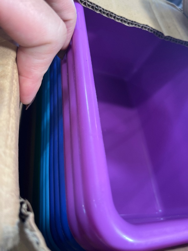 Photo 1 of gisgfim 24 Pack Plastic Cubby Storage Bins - Rainbow
