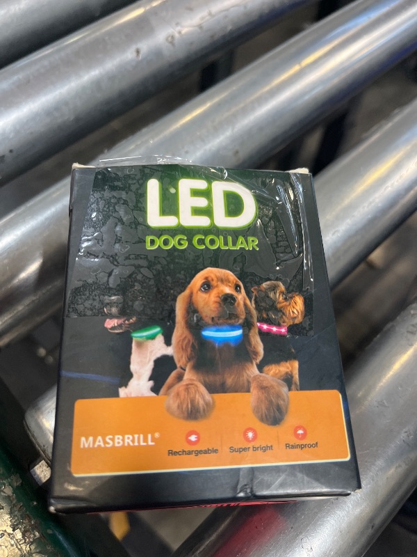 Photo 1 of MASBRILL LED Dog Collar - Rechargeable, Waterproof, High Visibility