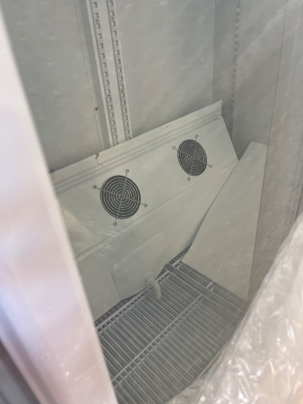 Photo 1 of ECEVT Commercial Refrigerator - 40 Cu.Ft, 3 Glass Doors, White