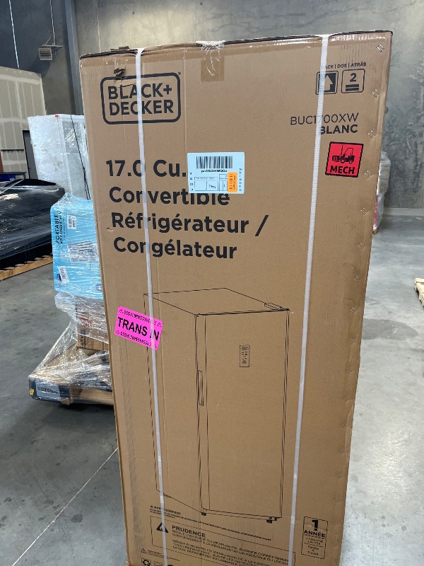 Photo 1 of BLACK+DECKER 17 Cu. Ft. Convertible Upright Freezer, White