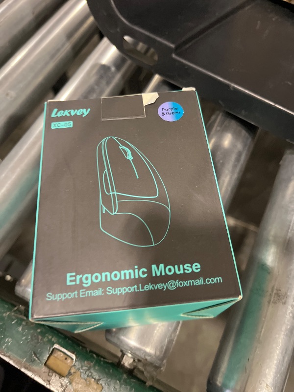 Photo 1 of Lekvey Ergonomic Vertical Wireless Mouse - Green Purple