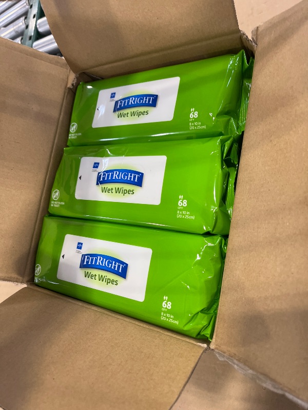 View 2 of FitRight Personal Cleansing Wipes with Aloe