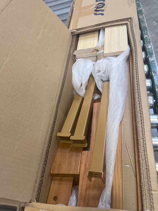 Photo 1 of Mellow Naturalista Grand - 12 Inch Solid Wood Platform Bed with Wooden Slats - No Box Spring Needed - Queen (Natural Pine)