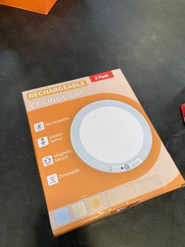 Photo 1 of KYEKIO 2-Pack Rechargeable LED Ceiling Light