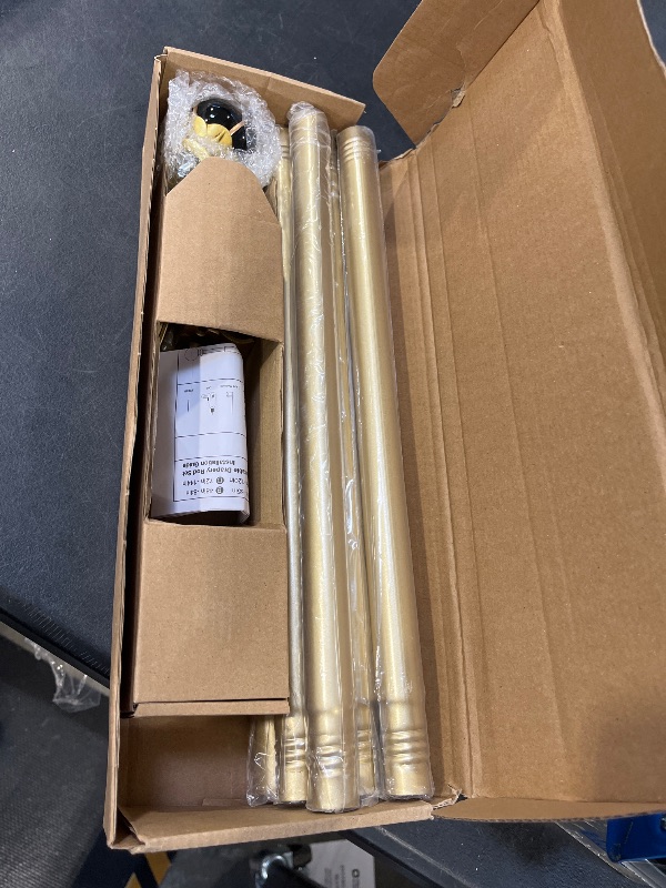 Photo 1 of KZJKLIR Ceramic Curtain Rods 66-120 Inch Gold Black