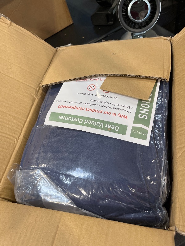 Photo 1 of CHOPINMOON Queen Mattress Topper - Navy Blue