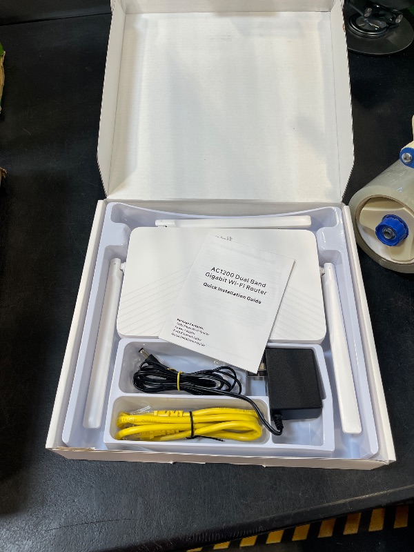 Photo 1 of DBIT AC1200 WiFi Router 2.4GHz +5GHz Dual Band MU-MIMO Wireless Internet Router with 4 Gigabit Ethernet Ports, 4 x 5dBi Antennas, Bridge & Repeater Mode, EasyMesh, Guest Network (T18-21K)