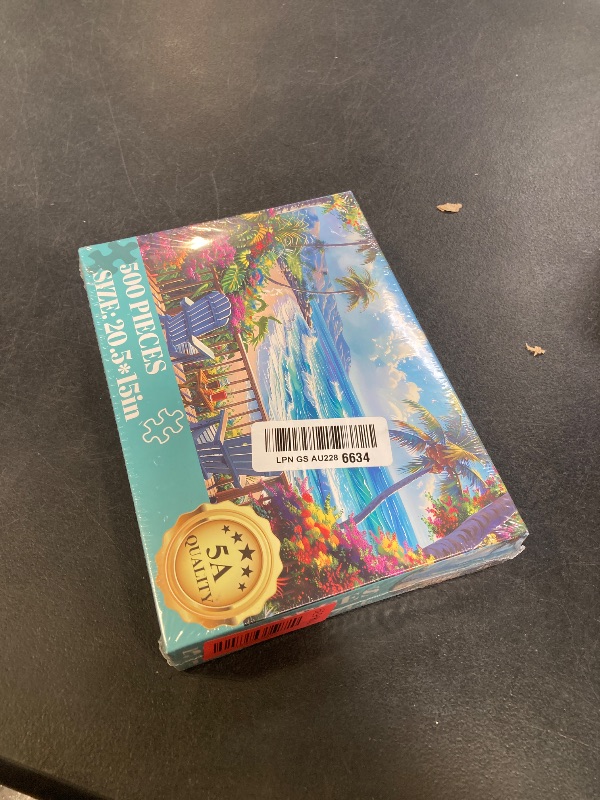 View 2 of Jigsaw Puzzles for Adults 500 Pieces, Interlock Perfectly Letter on Back