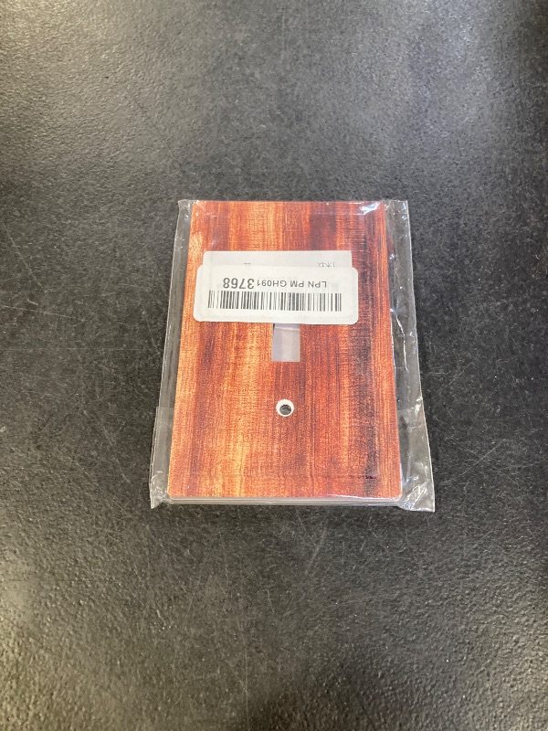 View 2 of Naiqadnehz Vintage Rustic Brown Wood Grain Single Toggle Wall Plate