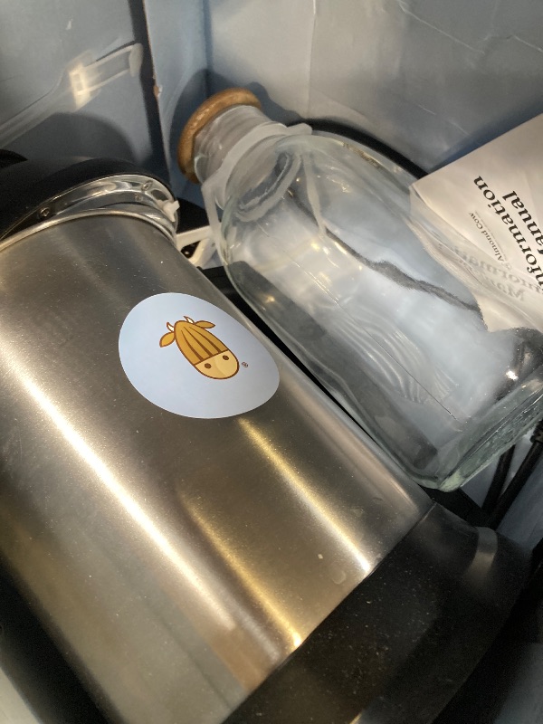 Photo 1 of Almond Cow Nut Milk Maker Essentials Bundle - Includes Plant-Based Milk Maker, 60 fl oz Glass Pitcher with Lid & Spout, and 13” Cleaning Brush - DIY Nut Milk, Perfect Accessories for Homemade Nut Milk