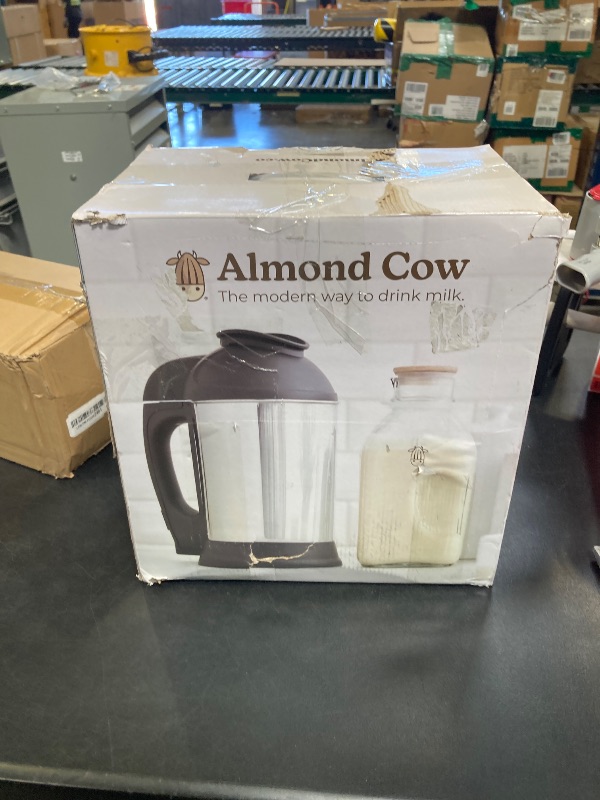Photo 1 of Almond Cow Nut Milk Maker Essentials Bundle - Includes Plant-Based Milk Maker, 60 fl oz Glass Pitcher with Lid & Spout, and 13” Cleaning Brush - DIY Nut Milk, Perfect Accessories for Homemade Nut Milk