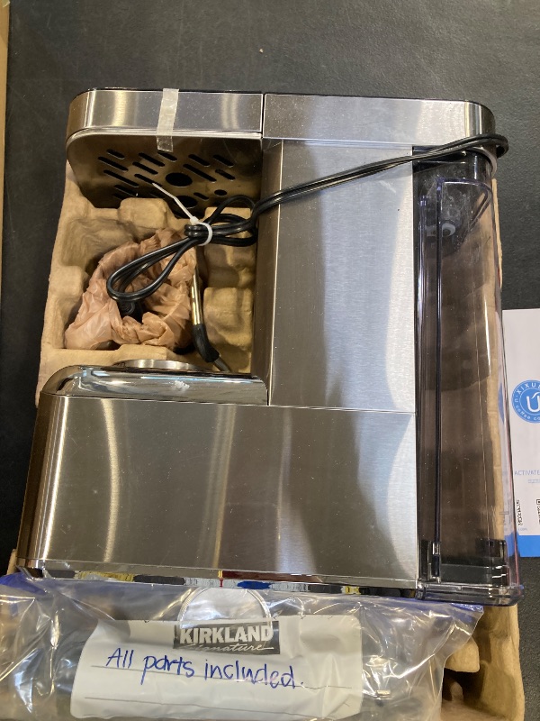View 2 of XIXUBX Semi-Automatic Espresso Machine with Milk Frother, Grey