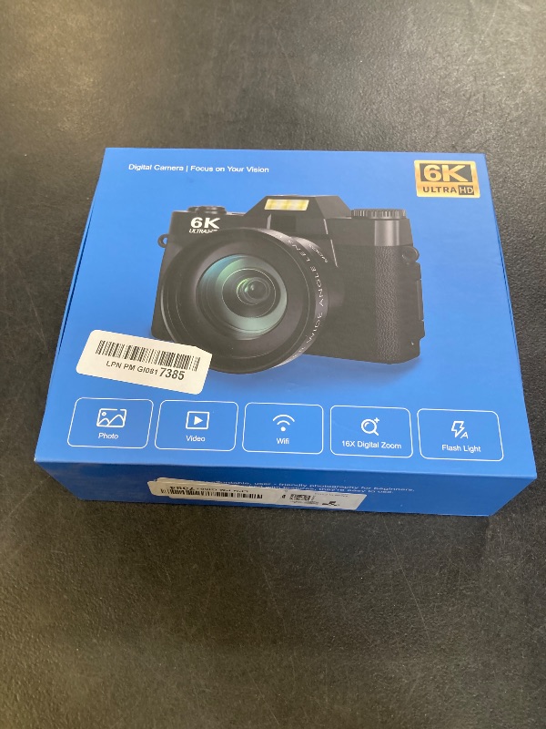 View 2 of Camtryzine 6K Digital Camera, 64MP, WiFi
