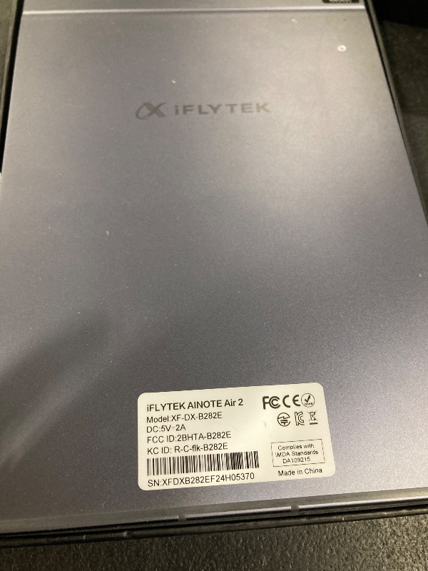 View 2 of iflytek AINOTE Air 2 E-Ink Tablet with Folio