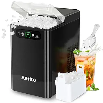 Photo 1 of Nugget Ice Maker Countertop, Pellet Ice Machine Soft Chewable Ice 40lbs/Day, One-Click Operation