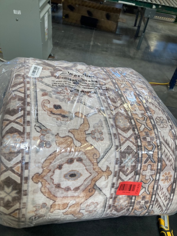 View 2 of cotiled 10x14 Area Rug for Living Room, Washable, Traditional, Beige