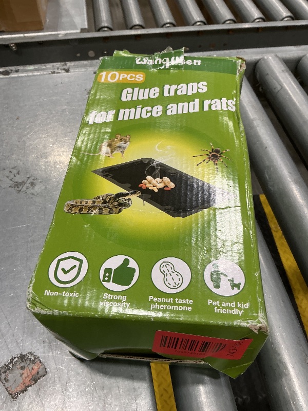 View 2 of 10 Pack Sticky Glue Mouse Trap Rat Trap Indoor for Home and Rats, Snake