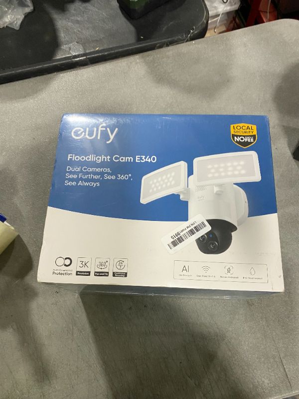Photo 1 of EUFY FLOODLIGHT CAM E340 DUAL CAMERAS 