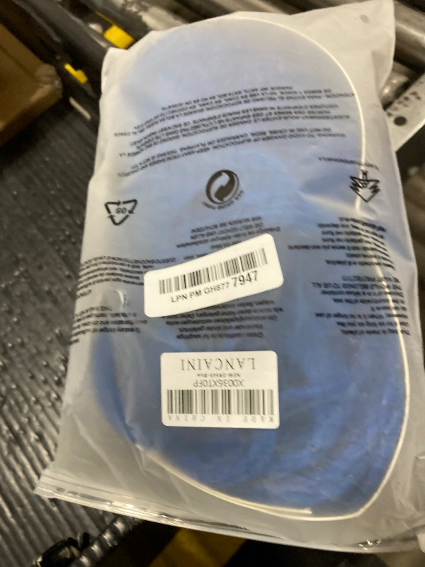 View 2 of LANCAINI Short Bob Wavy Wig with Bangs - Blue