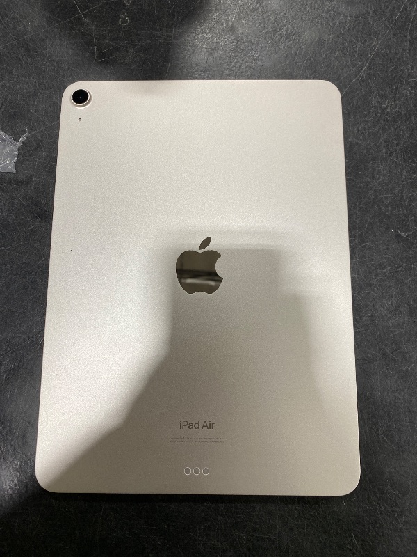 Photo 1 of Apple iPad Air (5th Generation): with M1 chip, 10.9-inch Liquid Retina Display, 64GB, Wi-Fi 6, 12MP front/12MP Back Camera, Touch ID, All-Day Battery Life – Starlight