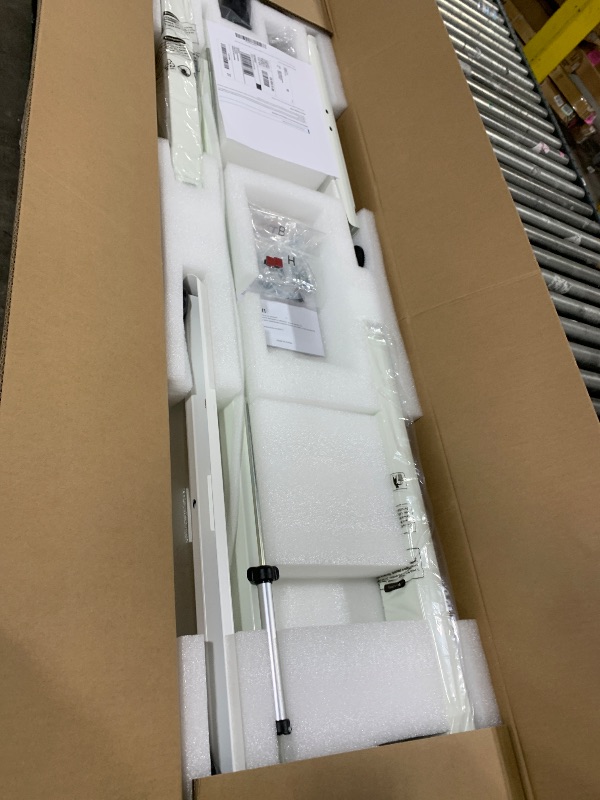 View 3 of Veken Electric Standing Desk - 63x27.6 Inch White