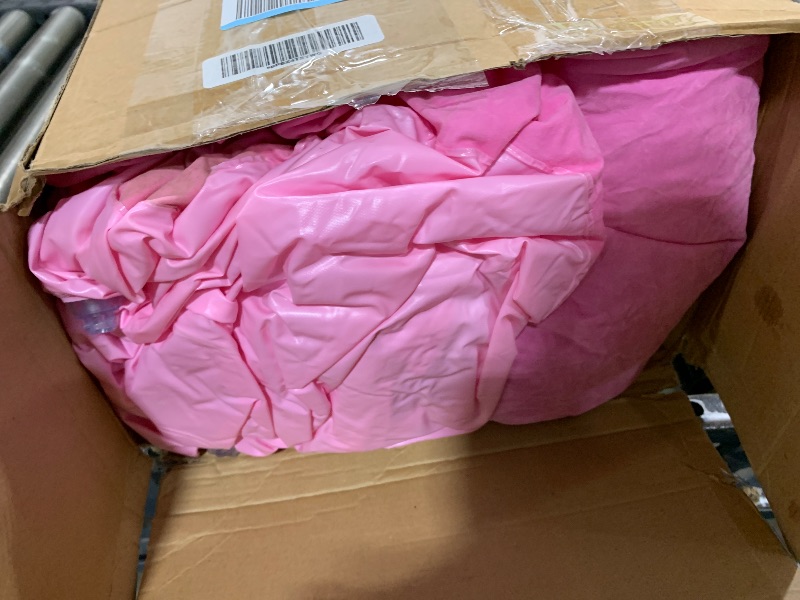 Photo 1 of Realspring 12 Pcs Inflatable Bean Bag Chairs for Adults with Electric Air Pump, Blow up Couch Folding Portable Inflatable Couch Lazy Sofa for Outdoor Movie Night Camping, pink
