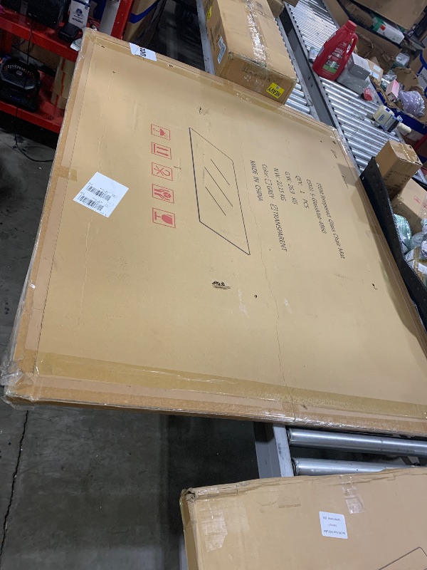 View 2 of Koonmi Glass Chair Mat for Carpet, 48"x60" Tempered Glass