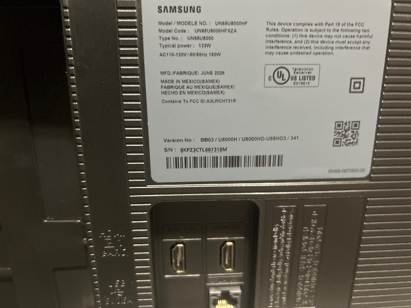 Photo 1 of Samsung 65-Inch Class Crystal UHD U8000H Series Samsung Vision AI Smart TV (2026 Model, 65U8000H) Processor 4K, Endless Free Content, Motion Xcelerator, Color Booster, Alexa Built-in